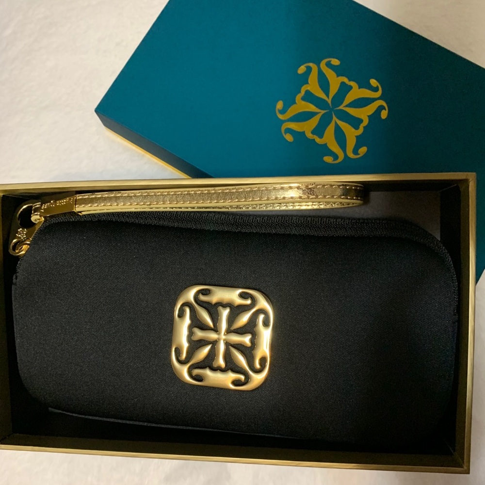 Rustic Cuff Lauren Wallet- Black & Gold